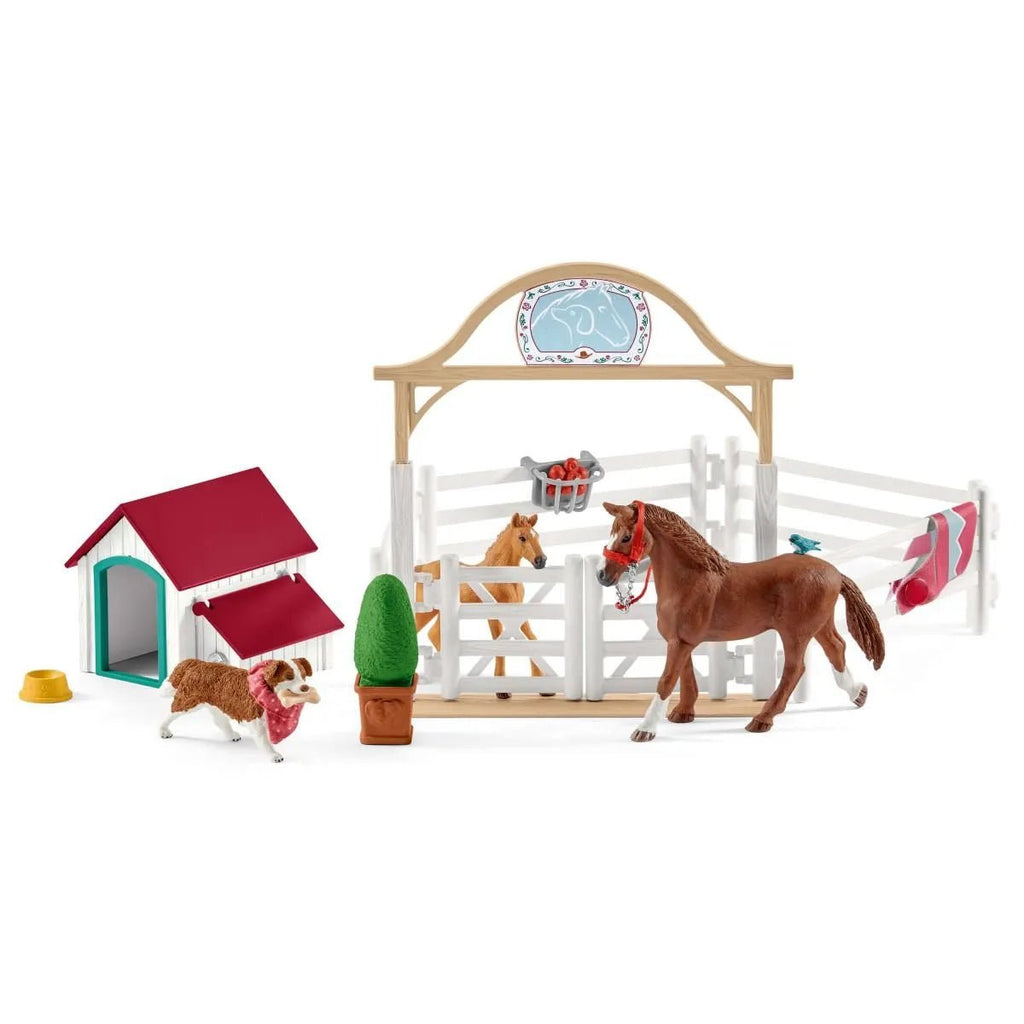 Schleich Horse Club Hannah’s Guest Horse with Ruby The Dog - Country Ways