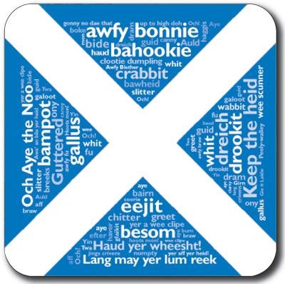 Scottish Word Art Coaster - Country Ways