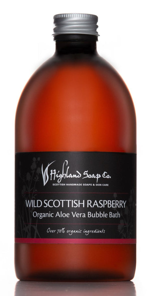 The Highland Soap Co. Wild Scottish Raspberry Organic Aloe Vera Bubble Bath - Country Ways