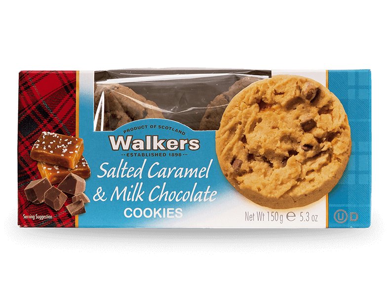 Walkers Salted Caramel & Milk Chocolate Cookies 150g - Country Ways