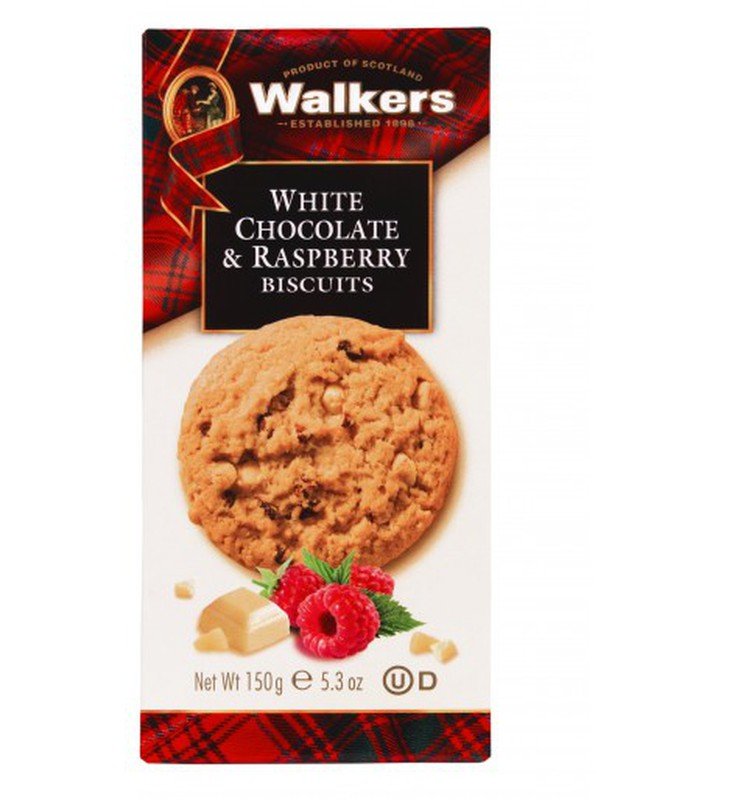 Walkers White Chocolate & Raspberry Biscuits 150g - Country Ways