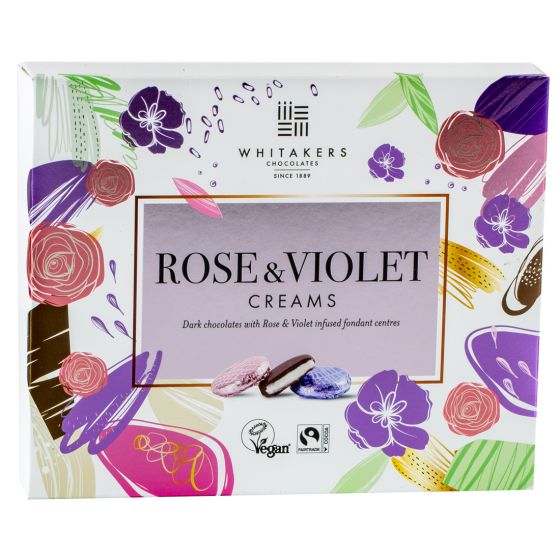 Whitakers Chocolates Foiled Rose & Violet Creams - Country Ways